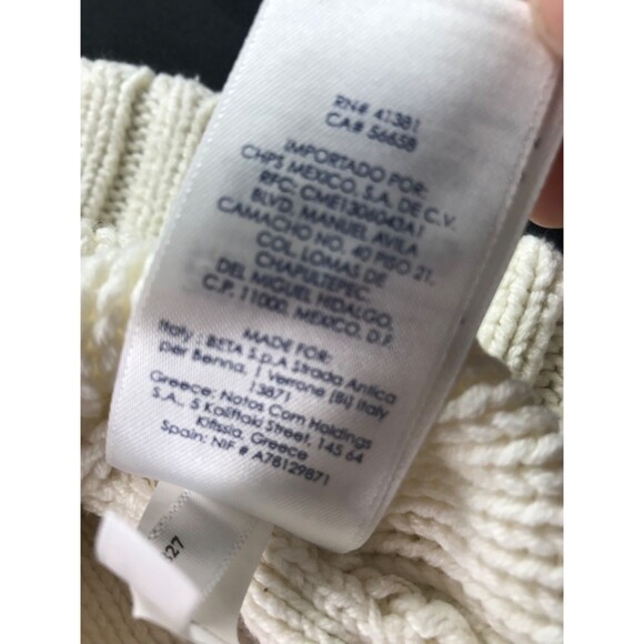 Chaps Women’s Petite XL Cable Knit Turtleneck Sweater Cream Ivory Off-White - Picture 13 of 16